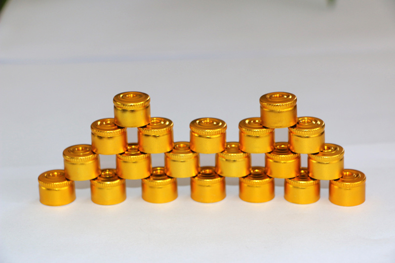 口服液瓶用易刺铝盖（氧化黄）